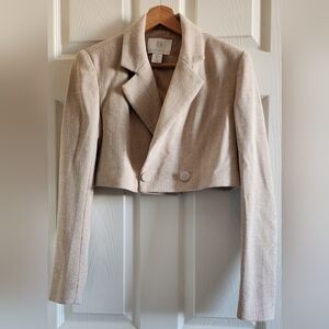 House of Harlow 1960 Tan Cropped Blazer